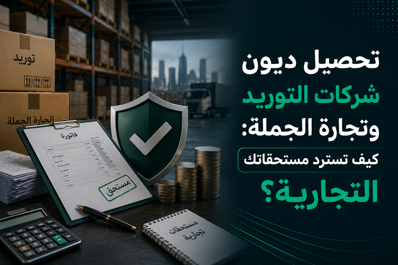 تحصيل ديون شركات التوريد وتجارة الجملة والتوزيع | مطالبة