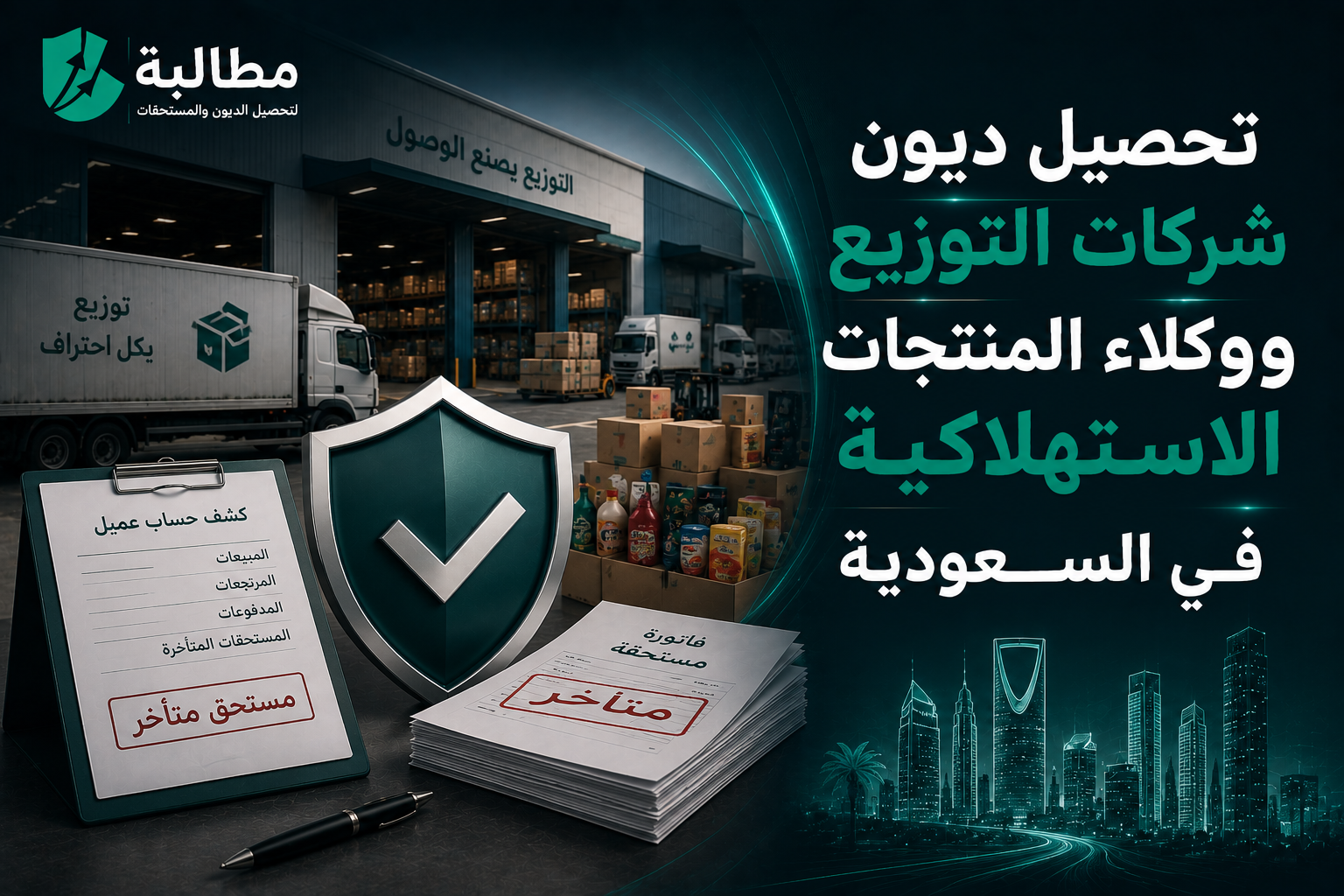 تحصيل ديون شركات التوزيع ووكلاء المنتجات في السعودية | مطالبة