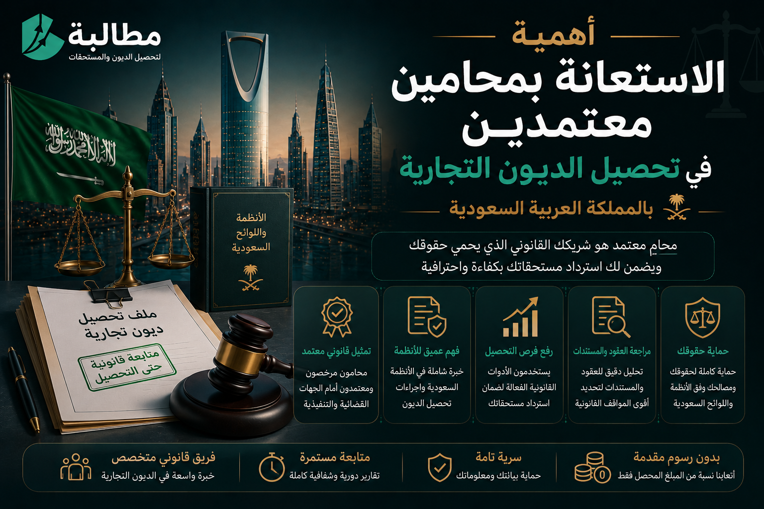 تحصيل الديون عبر محامين معتمدين في السعودية | منصة مطالبة