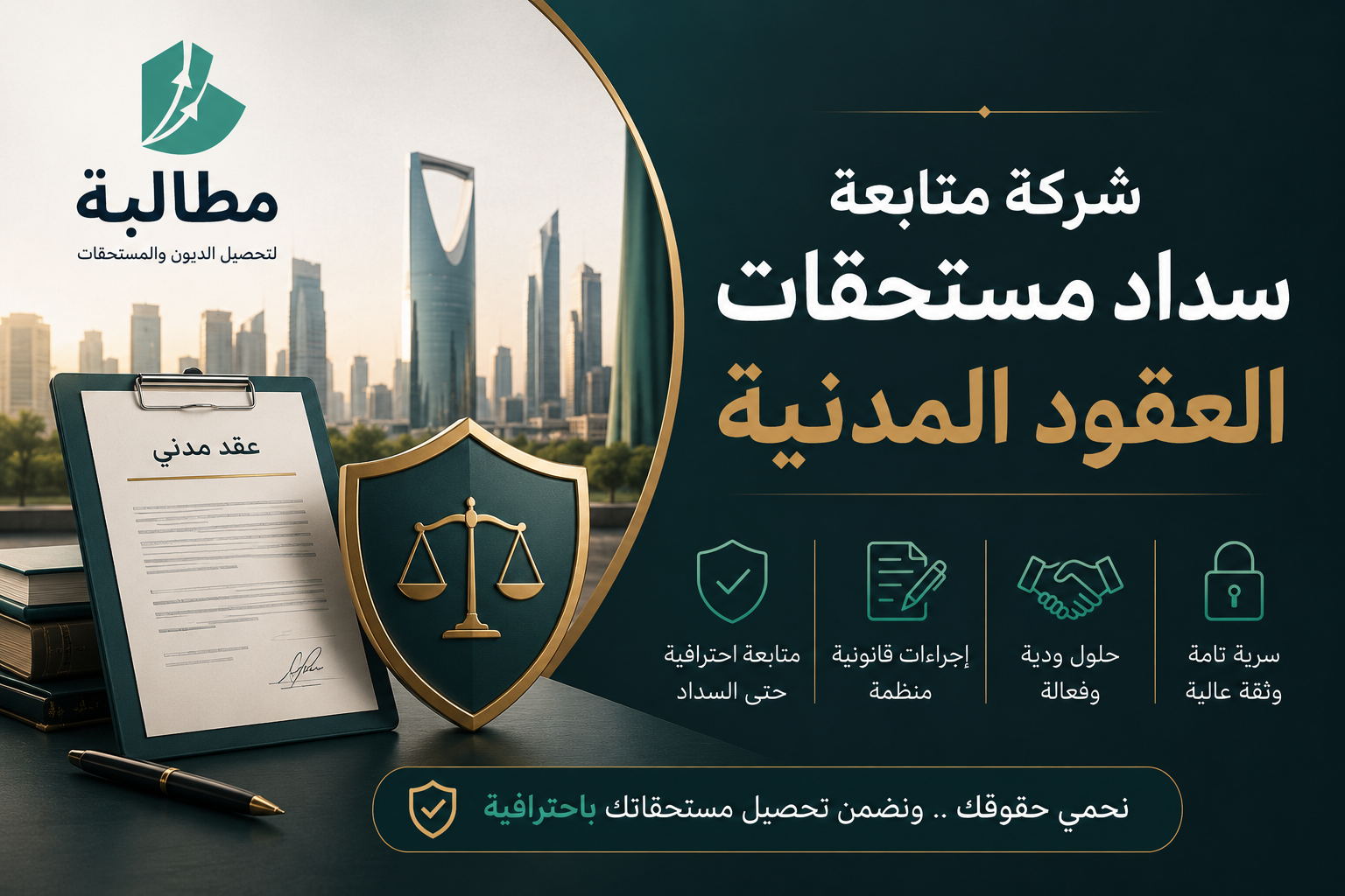 شركة متابعة سداد مستحقات العقود المدنية في السعودية | منصة مطالبة