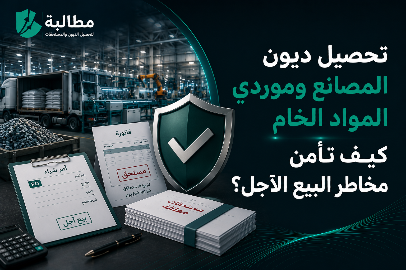 تحصيل ديون المصانع وموردي المواد الخام في السعودية | مطالبة