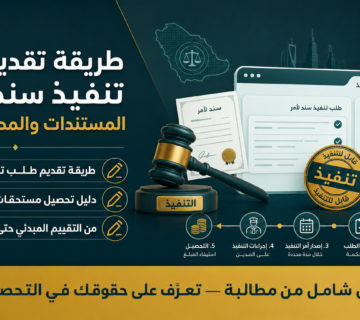 طريقة تقديم طلب تنفيذ سند لأمر: المستندات والمدة والرسوم