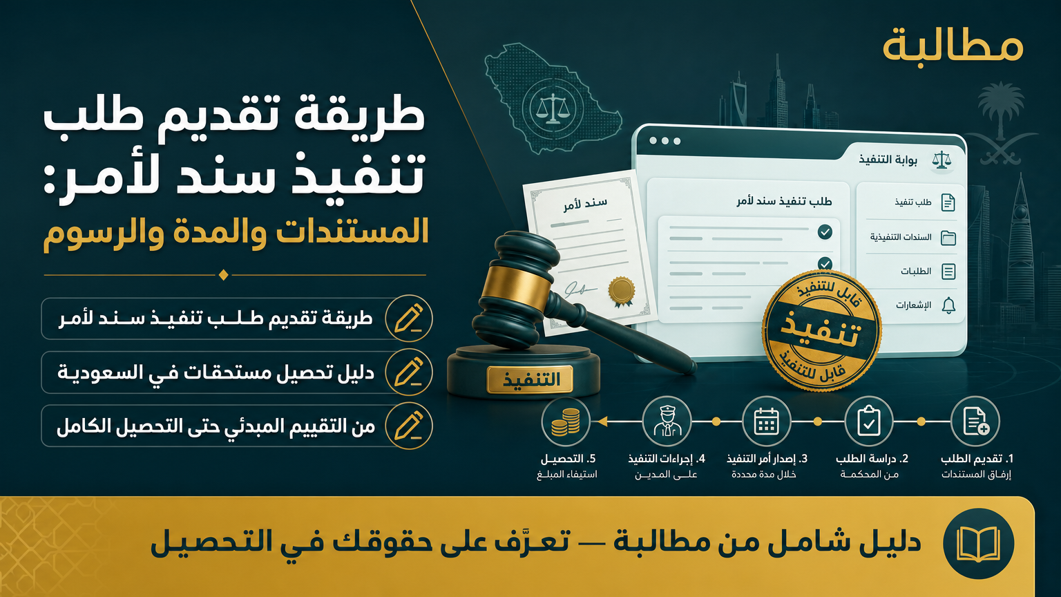طريقة تقديم طلب تنفيذ سند لأمر: المستندات والمدة والرسوم