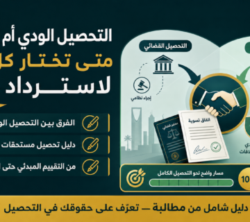 التحصيل الودي أم القضائي؟ متى تختار كل مسار لاسترداد دينك