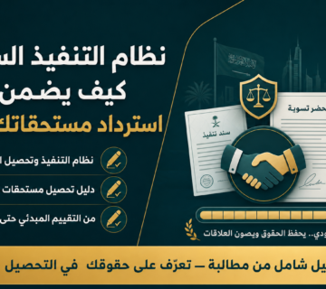 نظام التنفيذ السعودي: كيف يضمن لك استرداد مستحقاتك قانونياً