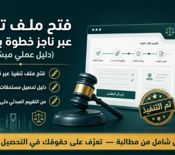 فتح ملف تنفيذ عبر ناجز خطوة بخطوة (دليل عملي مبسّط)