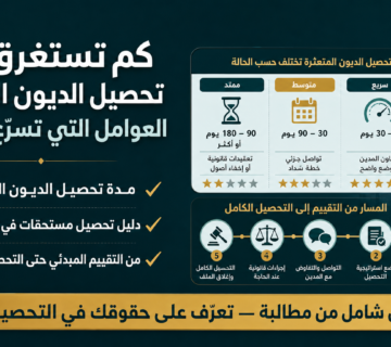كم تستغرق مدة تحصيل الديون المتعثرة؟ العوامل التي تسرّع أو تؤخّر